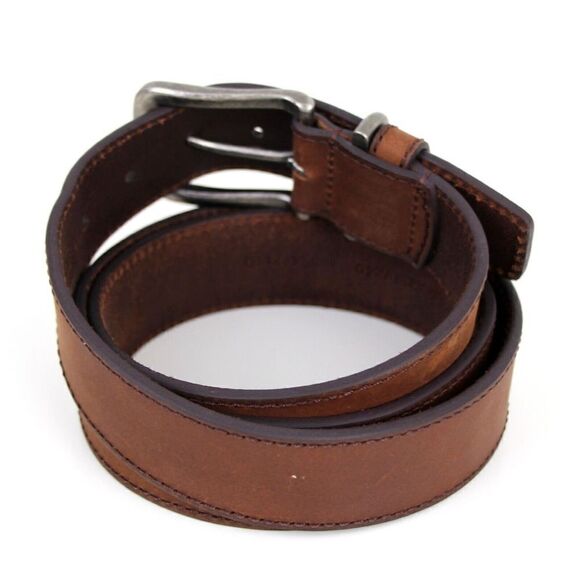 ALESBURY BROWN GENUINE LEATHER 1.5"Wd CASUAL DRESS MEN'S BELT Sz 44/110 (I11 - Picture 5 of 16